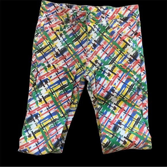 Multi Color Print Mid Rise/High Rise Skinny Jeans. - Picture 5 of 6